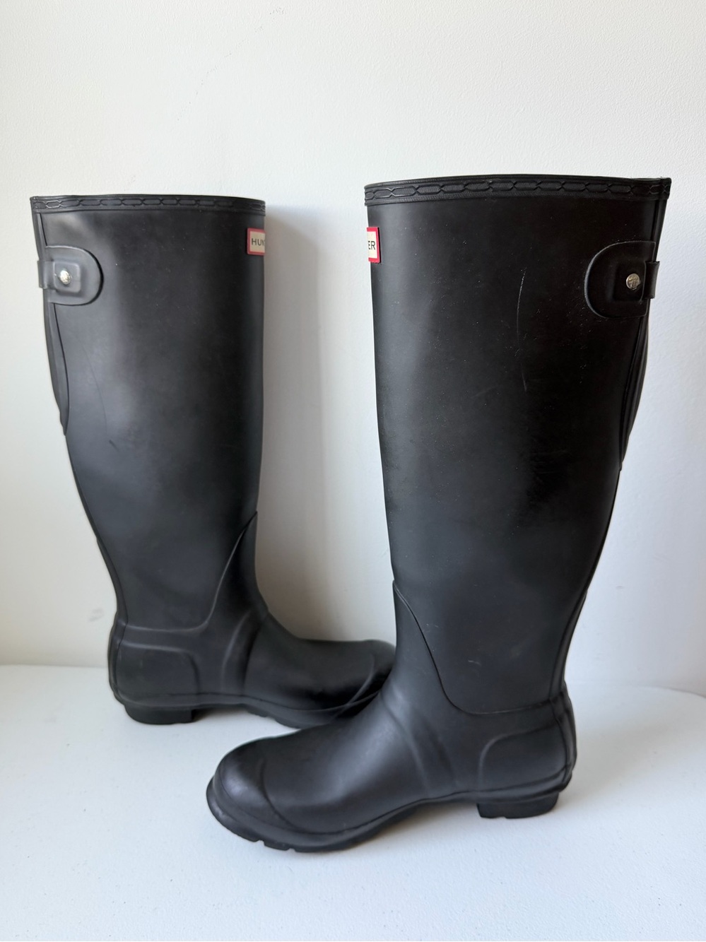 Hunter Matte Black Tall Rain Boots Size US 8 / UK 6 - Picture 9 of 16